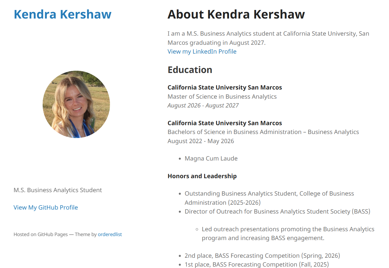 How to Create an E-Portfolio (GitHub Website) | Kendra Kershaw